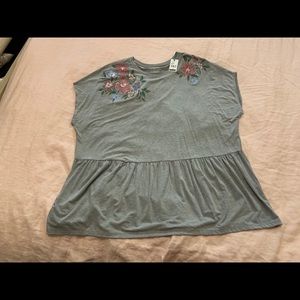 Lane Bryant Cute Sleeveless Gray Top 22/24